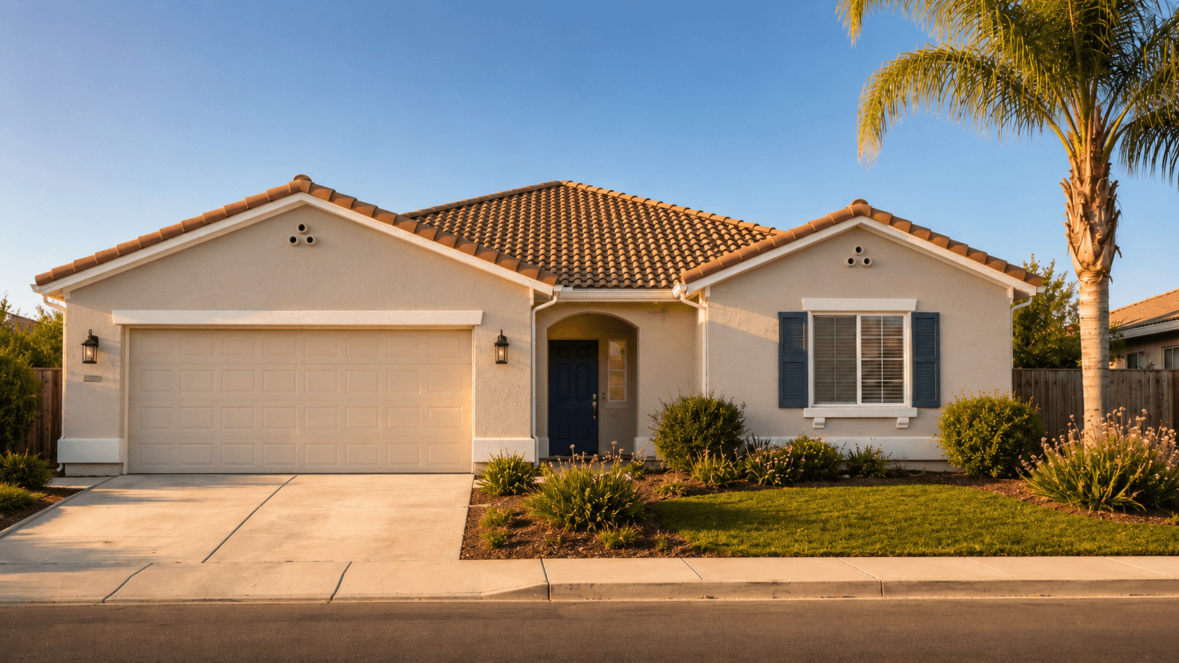 After - Full exterior repaint with stucco repair